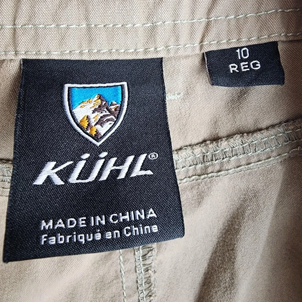 Kuhl Pants Womens 10 Beige Khaki Outdoor Hiking Travel Stretch Patina Dye